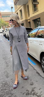 Suma - Sukienka z dzianiny tiulowej