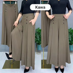 NOMITA - Stylowe plisowane spodnie z szerokimi nogawkami