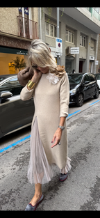 Suma - Sukienka z dzianiny tiulowej