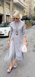 Suma - Sukienka z dzianiny tiulowej