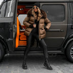 Esika | Pikowany Puchowy Płaszcz Z Kapturem