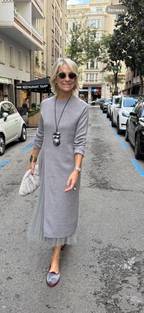 Suma - Sukienka z dzianiny tiulowej