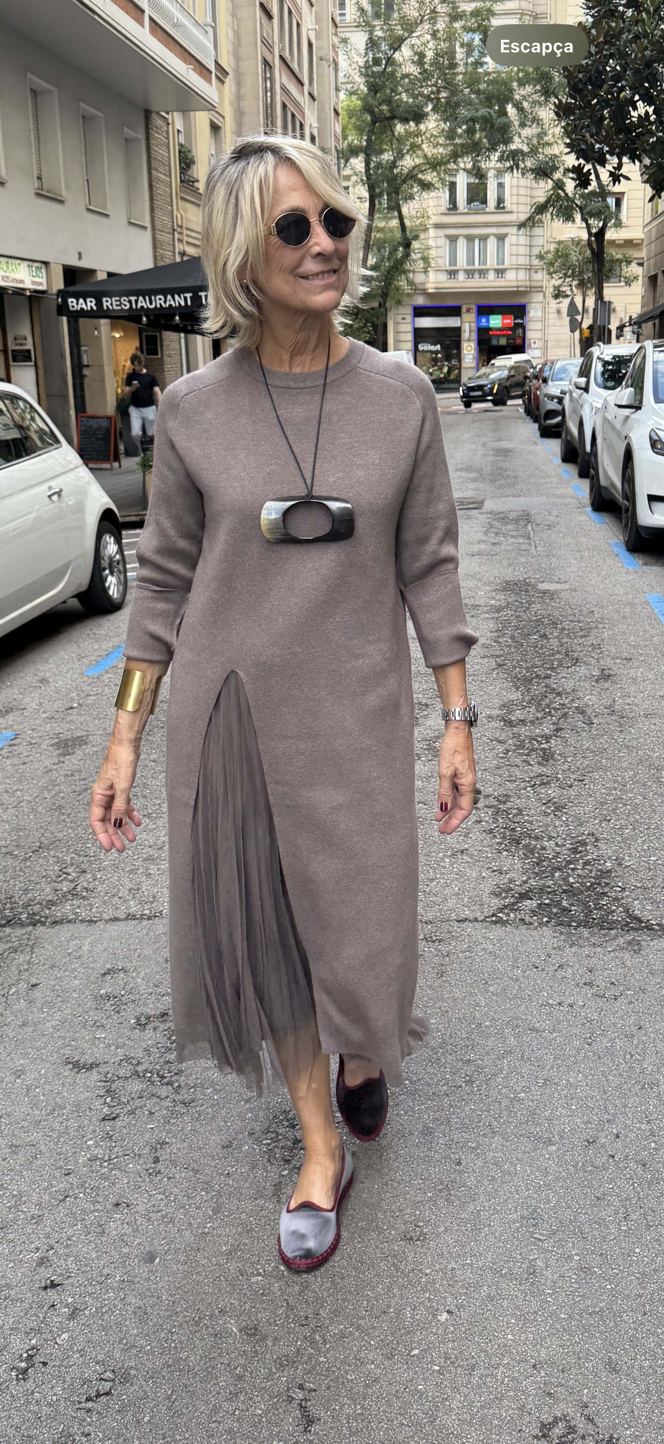 Suma - Sukienka z dzianiny tiulowej