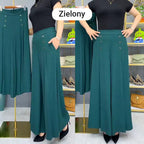 NOMITA - Stylowe plisowane spodnie z szerokimi nogawkami