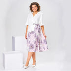 PRIYU- [S-5XL]Wysokiej jakości sukienka z bawełny i jedwabiu