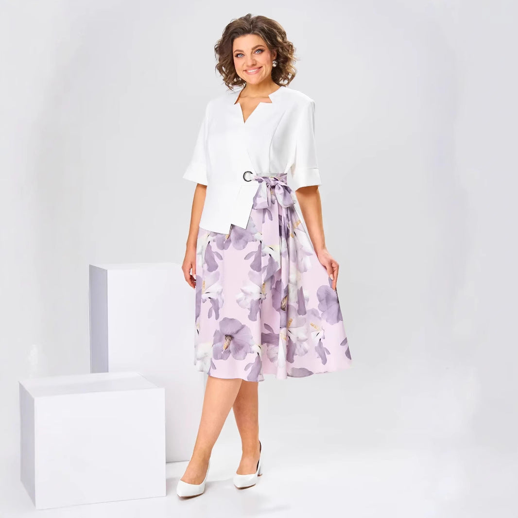 PRIYU- [S-5XL]Wysokiej jakości sukienka z bawełny i jedwabiu