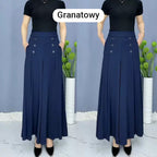 NOMITA - Stylowe plisowane spodnie z szerokimi nogawkami