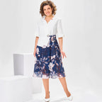 PRIYU- [S-5XL]Wysokiej jakości sukienka z bawełny i jedwabiu