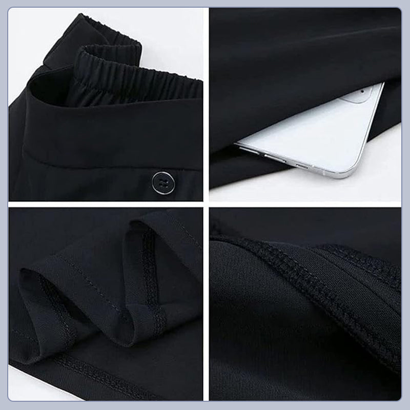 NOMITA - Stylowe plisowane spodnie z szerokimi nogawkami