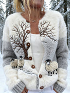 Faiza - Kardigan Damski Dzianinowy