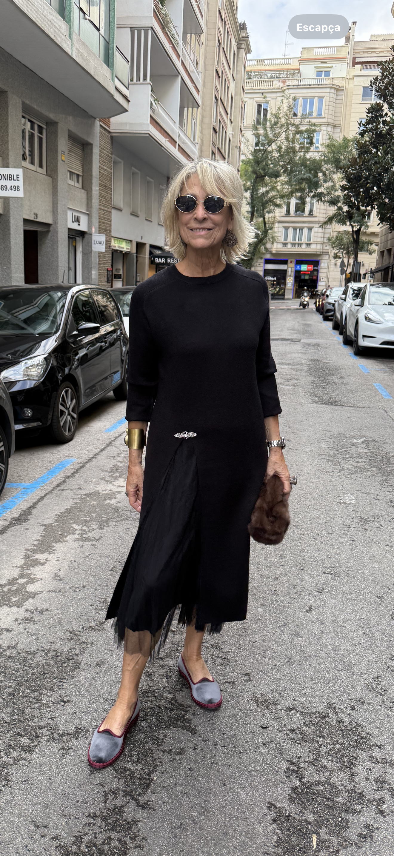 Suma - Sukienka z dzianiny tiulowej