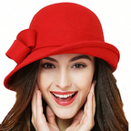 RENATA - Damski kapelusz w stylu vintage z kokardką z boku